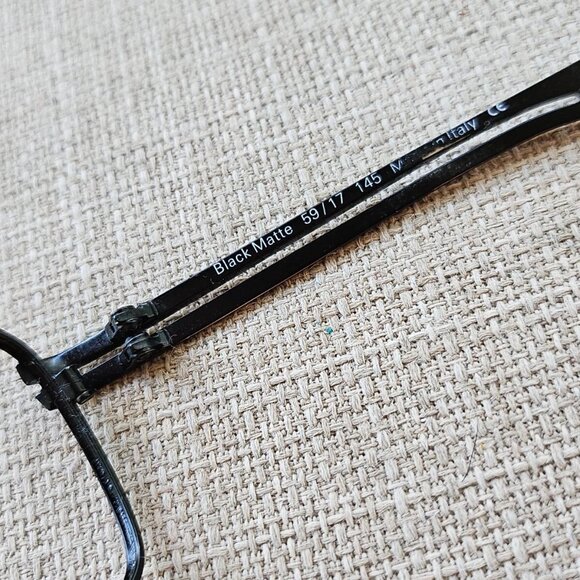 Kirkland Signature Men Eyeglasses Frame Columbia Black Matte Glasses Made Italy - Picture 12 of 13